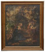 Northern Italian School, early 18th c. 'The Annunciation', oil on canvas, modern frame., glazed