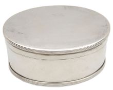 A George V silver biscuit box,