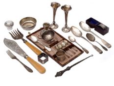 A collection of 19th century and later silver and plated items
