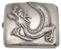 An early 20th century Chinese silver cigarette case,