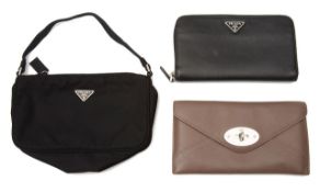 A Mulberry taupe leather purse