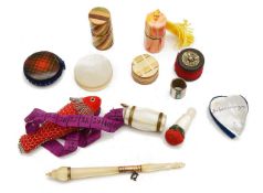 A collection of mostly 19th century sewing items