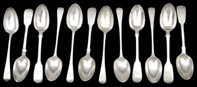 A sets of six Victorian silver teaspoons