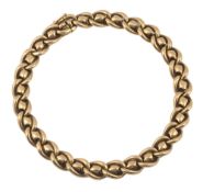 A vintage Hermes 18ct gold fancy link bracelet