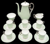 A Shelley Art Deco coffee set for six