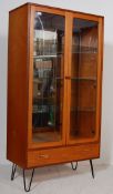 RETRO 1990’S G-PLAN TEAK WOOD CHINA DISPLAY CABINET