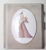 ART DECO SILVER AND ENAMEL CIGARETTE CASE
