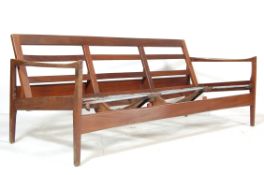 RETRO VINTAGE MID W0TH CENTURY DANISH INSPIRED TEAK WOOD SOFA