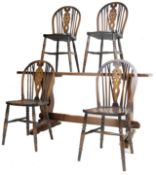 COUNTRY OAK REFECTORY DINING TABLE AND CHAIRS SUITE