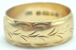 9CT GOLD LONDON HALLMARKED BAND RING