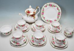 ROYAL VALE TEA SERVICE & OLD COUNTRY ROSES TEAPOT