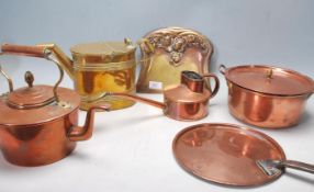 20TH CENTURY VICTORIAN STYLE COPPER AND BRASS KITCHEN WARE