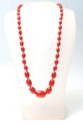 ART DECO ERA CHERRY BAKELTE BEADED NECKLACE
