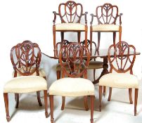 REGENCY REVIVAL MAHOGANY PEDESTAL DINING ROOM SUITE