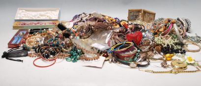 LARGE COLLECTION OF VINTAGE LATE 20TH CENTURY COSTUME JEWELLERY