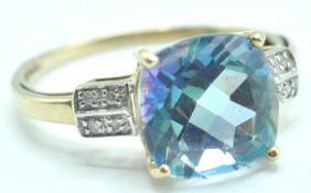 14CT GOLD AND MYSTIC TOPAZ RING