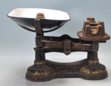 SET OF 20TH CENTURY CAST IRON SHOP SCALE