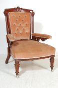 LATE 19TH CENTURY MAHOGANY LIBRARY CHAIR