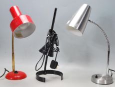 THREE VINTAGE 20TH CENTURY DESK LAMPS / LIGHTS