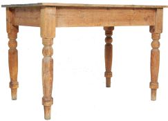 VICTORIAN COUNTRY PINE REFECTORY DINING TABLE