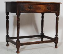 VICTORIAN 19TH CENTURY OAK LOWBOY WRITING DESK
