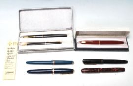 COLLECTION OF LATE 20TH CENTURY VINTAGE FOUNTAIN PENS