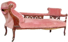 ANTIQUE EDWARDIAN EARLY 20TH CENTURY MAHOGANY CHAISE LONGUE