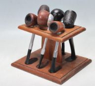VINTAGE 20TH CENTURY TOBACCO PIPES AND RACK