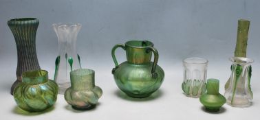 COLLECTION OF VICTORIAN 19TH CENTURY ART NOUVEAU GLASSWARE