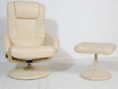 EKORNES STRESSLESS STYLE ARMCHAIR AND OTTOMAN