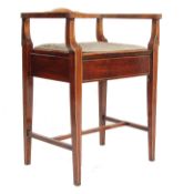 EARLY 20TH CENTURY EDWARDIAN MAHOGANY PIANO STOOL