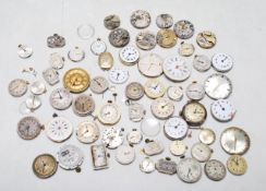 COLLECTION OF VINTAGE WRIST WATCH MOVEMENTS