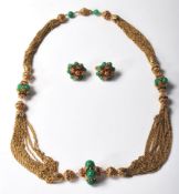 20TH CENTURY VINTAGE VENDOME NECKLACE AND EARRINNGS SET
