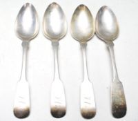 19TH CENTURY AMERICAN COIN SILVER TABLESPOONS BY S. HOYT PEARL ST