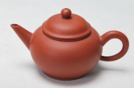 CHINESE YIXING RED CLAY SEAL MARKED TEAPOT