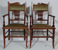 TWO 19TH CENTURY LATE VICTORIAN BEDROOM CHAIRS