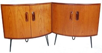 G PLAN FRESCO - 1960’S TEAK WOOD CORNER CABINET / BEDSIDE CABINET