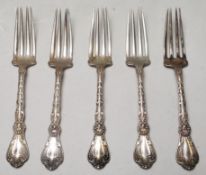 ANTIQUE STERLING SILVER FORK SET