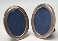 PAIR OF LATE 20TH CENTURY HALLMARKED STERLING SILVER FRAMES