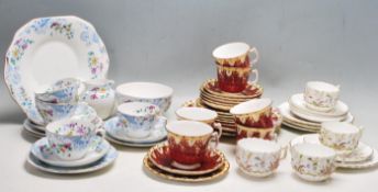THREE ANTIQUE VICTORIAN CHINA TEA SETS