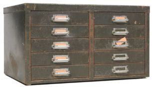 INDUSTRIAL FACTORY SALVAGE METAL FILING CABINET