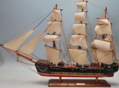 VINTAGE 20TH CENTURY SCRATCH BUILT MODEL GALLEON OF THE FRAGATA