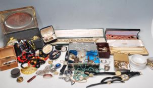 VINTAGE COSTUME JEWELLERY AND WRIST WATCHES