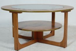 RETRO 1970’S TEAK WOOD REMPLOY COFFEE TABLE OF A CIRCULAR FORM