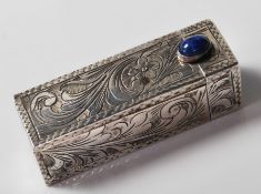 VINTAGE 1950'S SILVER LIPSTICK CASE AND MIRROR