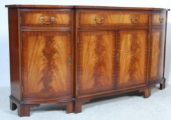 REGENCY REVIVAL BOW FRONT BREAKFRONT CREDENZA