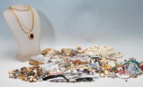 COLLECTION OF COSTUME JEWELLERY - WATCHES ETC