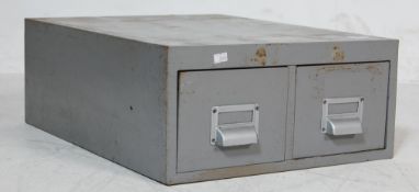 RETRO VINTAGE INDUSTRIAL METAL DESKTOP FILING CABINET