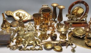 20TH CENTURY BRASS WARE AND ORNAMENTS