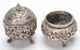 20TH CENTURY SILVER WHITE METAL CONIDMENT SET